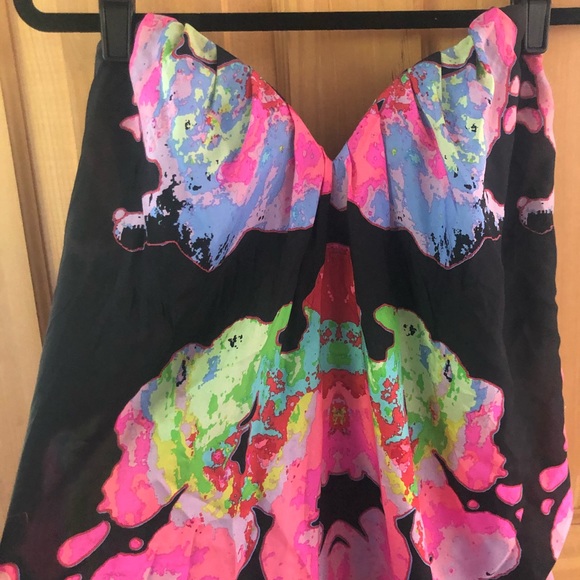 Mara Hoffman Strapless Sweetheart Chiffon Mini - Picture 4 of 11